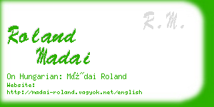 roland madai business card